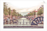 Canal through Amsterdam city by Assaf Frank